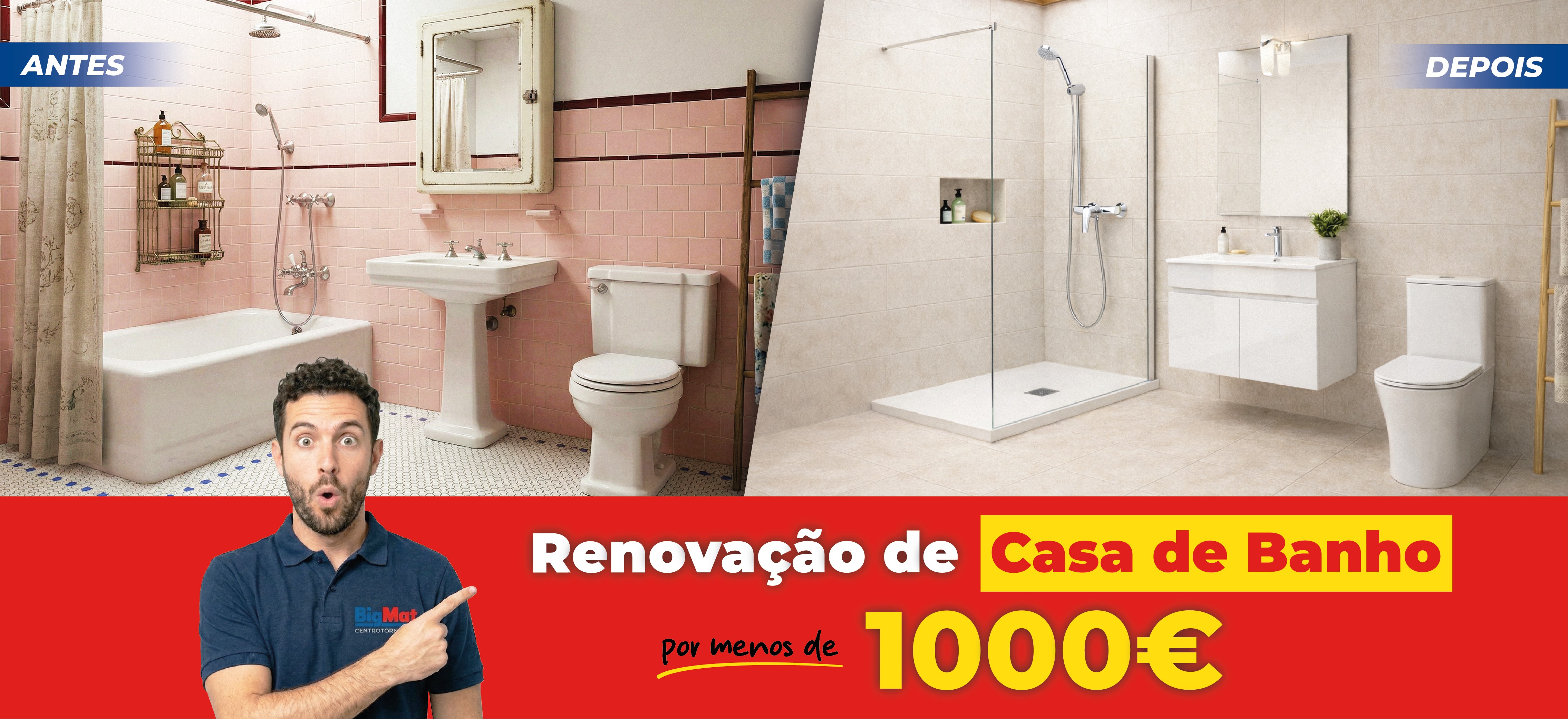Remodelação Casa de Banho por menos de 1000€